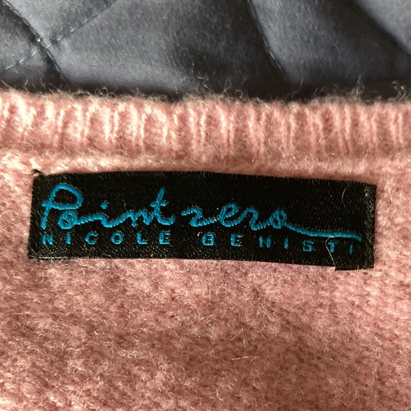 Point Zero Nicole Benisti  pink and white diamond pattern sweater vest - Picture 3 of 6